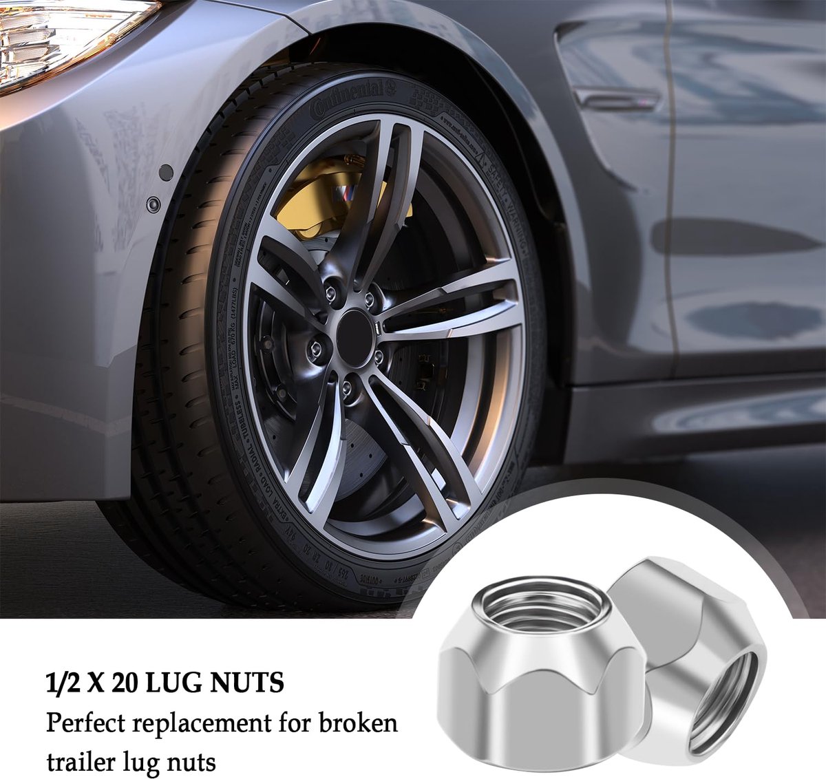 20pcs 1 2 20 lug nuts set carbon steel open hex trailer lug nuts for wheel hubs perfect wheel tire lug nuts shopvlot