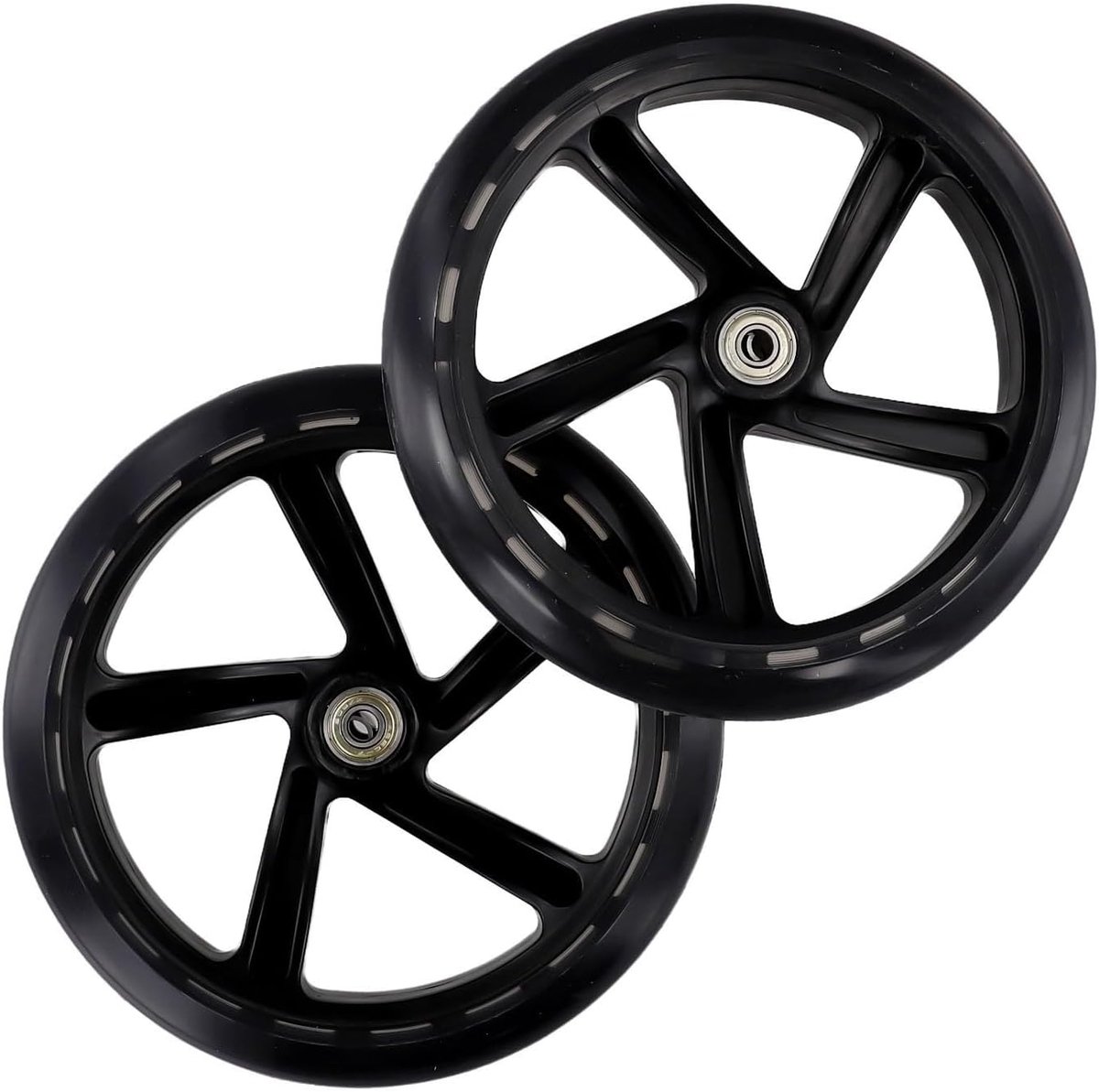 2pcs pu wheelset for scooters roller skates and trolleys excellent grip and long lasting bearings 200mm 40mm shopvlot