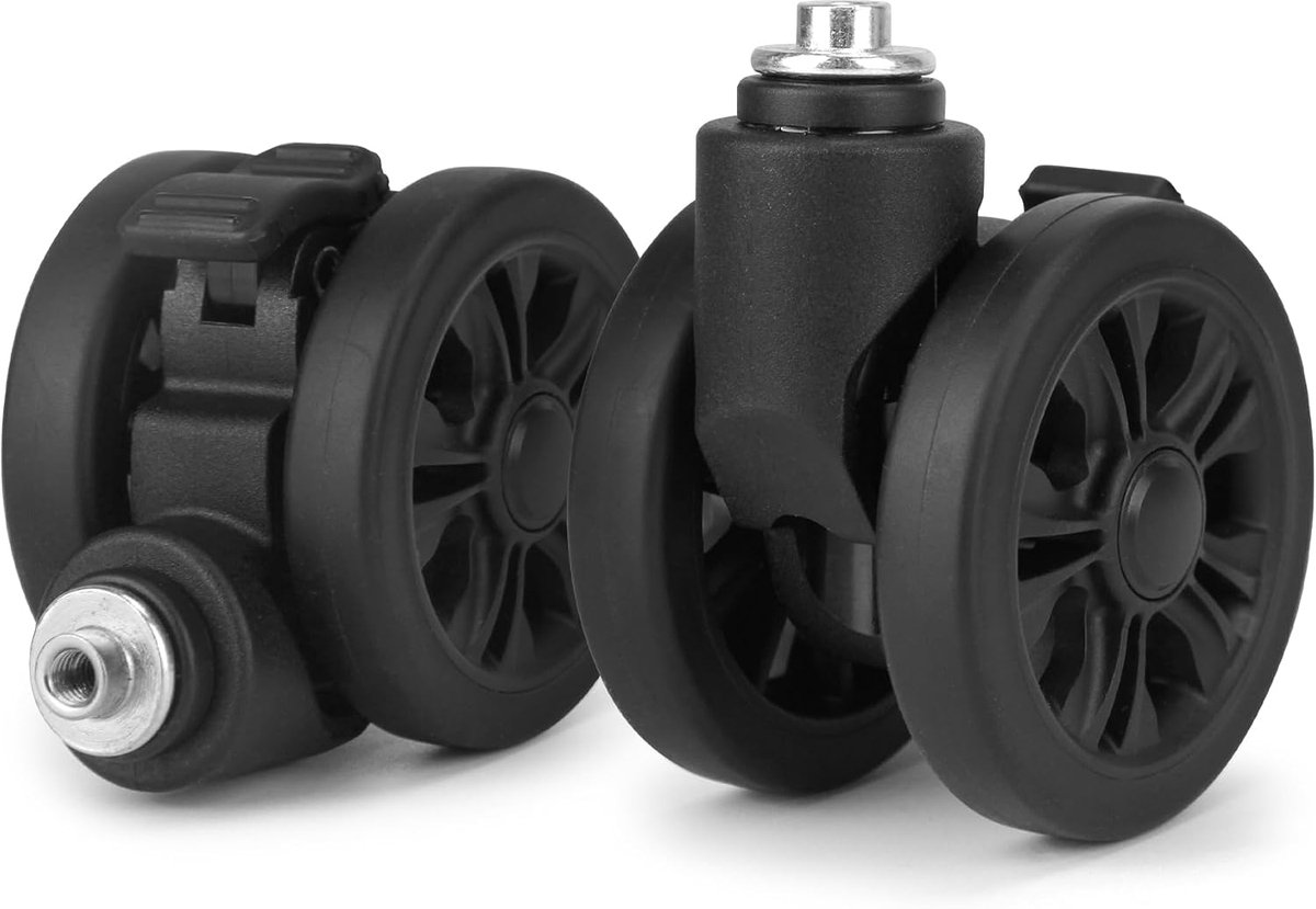 2pcs suitcase wheels replacement with brakes 55mm universal luggage replacement wheels suitcase castor wheels repair shopvlot