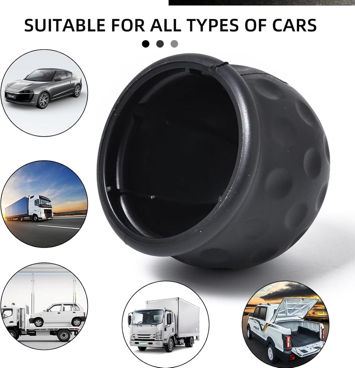 2pcs tow bar rubber ball head protective cover for car trailer truck caravan black shopvlot