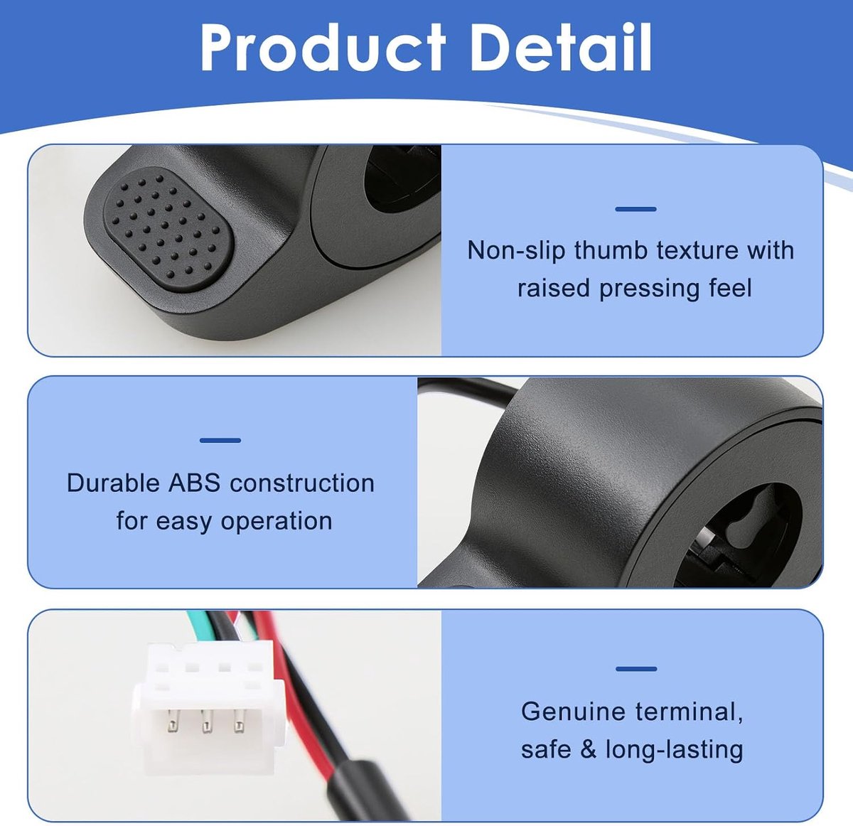 3 polige versneller voor xiaomi m365 1s essential pro 2 gastoerentalregeling voor elektrische step nauwkeurige shopvlot