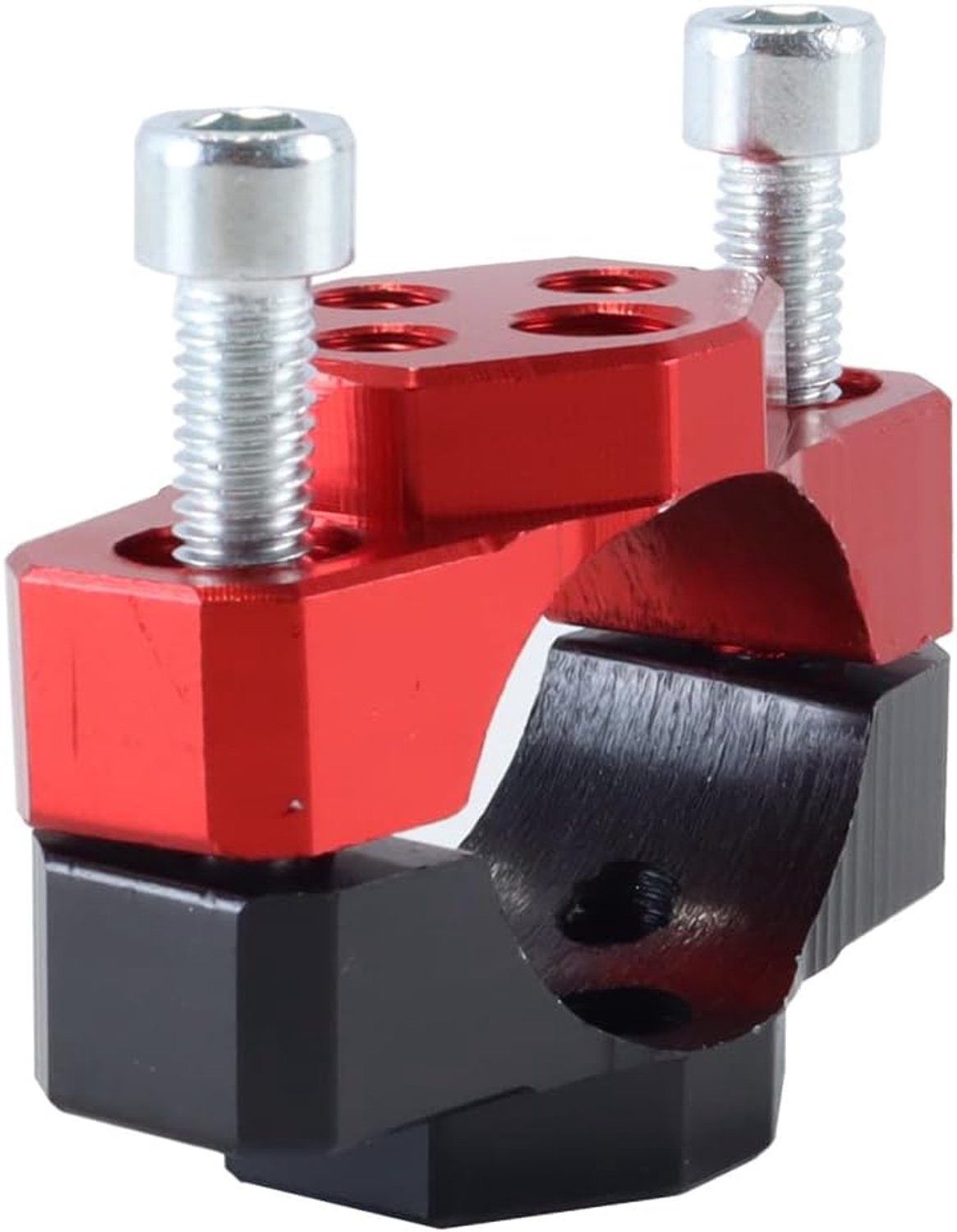 32mm universele stuurklem verstelbare achteruitkijkspiegel verlenger offroad spotlight beugel voor motorfiets sportfiets scooter zwart rood