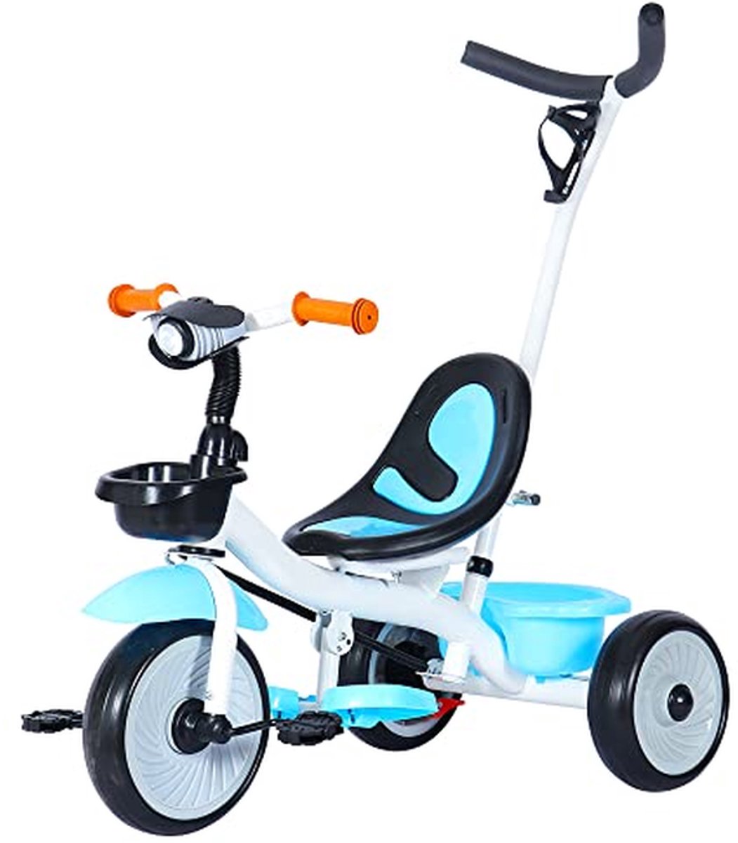 4-in-1 Driewieler met Duwstang voor Kinderen van 1-3 Jaar - Verstelbare Loopfiets met Afneembare Pedalen Driewieler kopen online