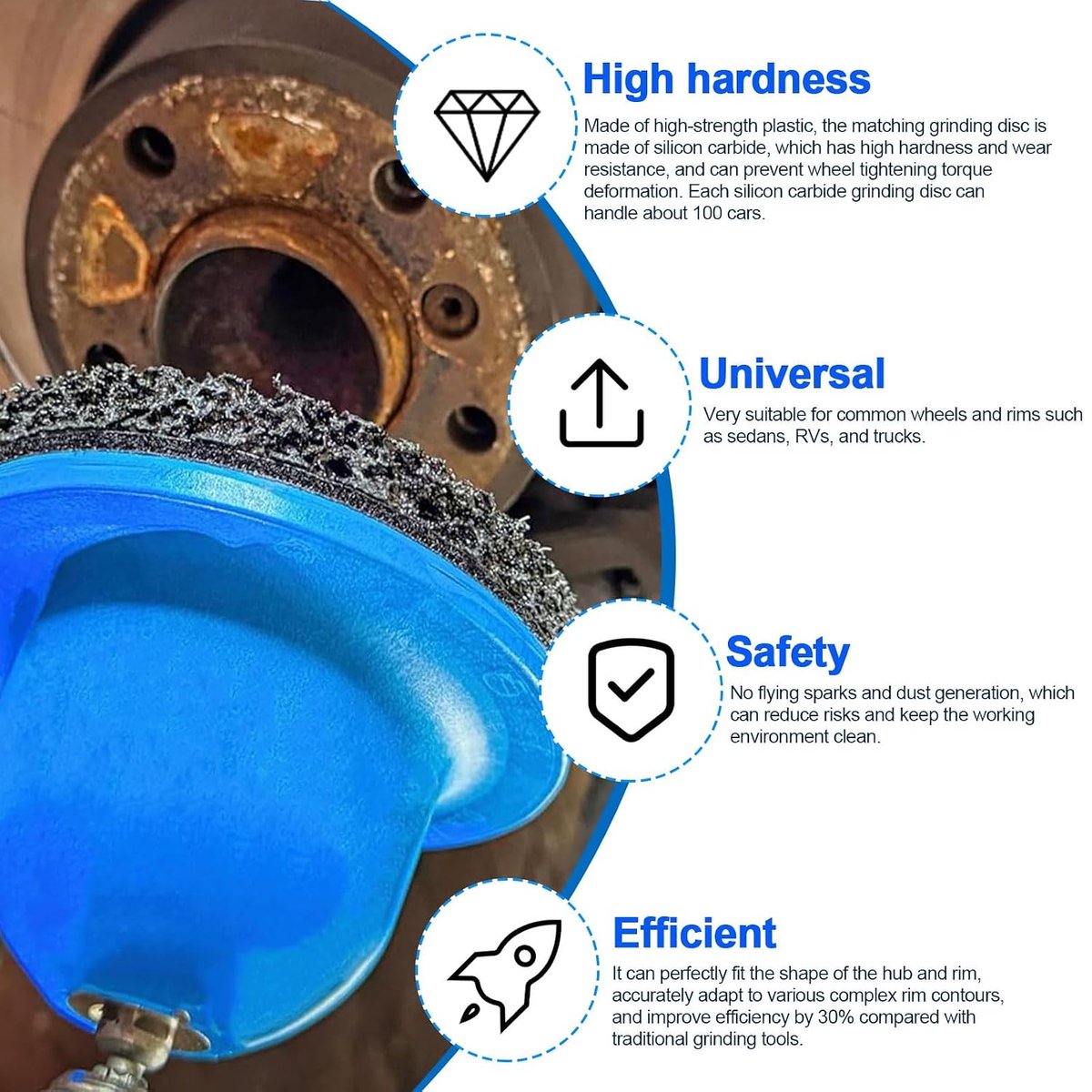 4 piece wheel hub grinder car with 2 silicon carbide and 1 square drive ball head grinder for 1 2 inch impact shopvlot