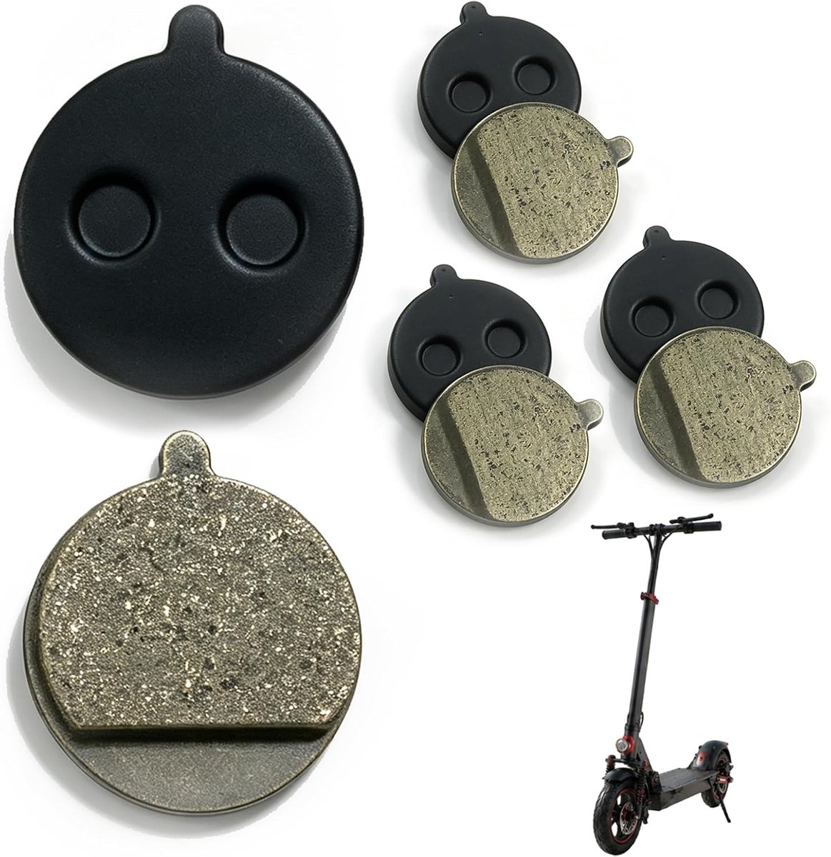 4 remblokken voor step, semi-metallic, remblokken | Voor Soflow So4 Pro Gen2, voor XiaoMi step, voor KUGOO M4/M4 Pro, stabiele rem, rijveiligheid Rolschaatsen kopen online