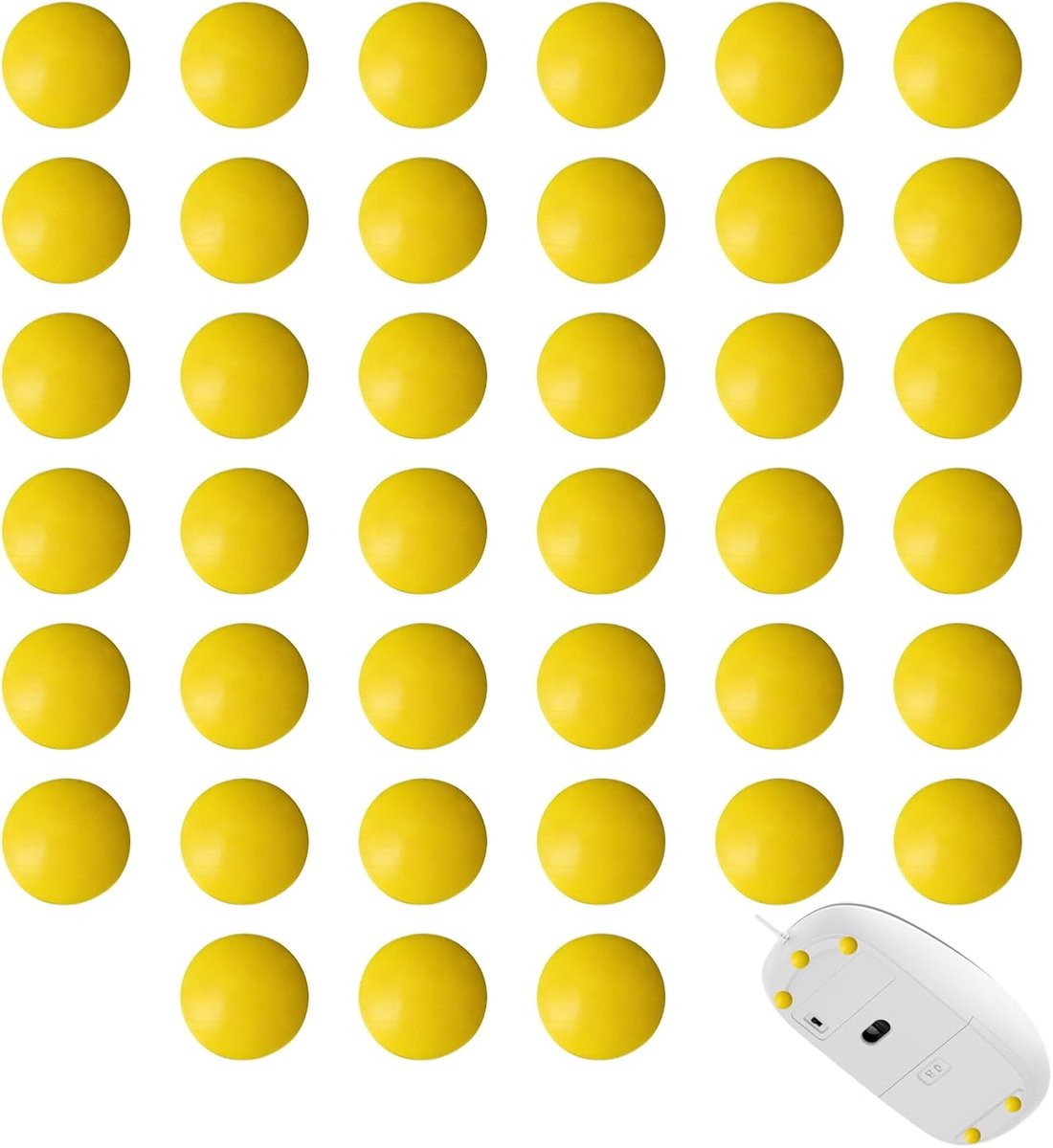 40pcs pro uhmw pe mouse dot skate yellow designed for demanding players durable performance compatible with glass shopvlot