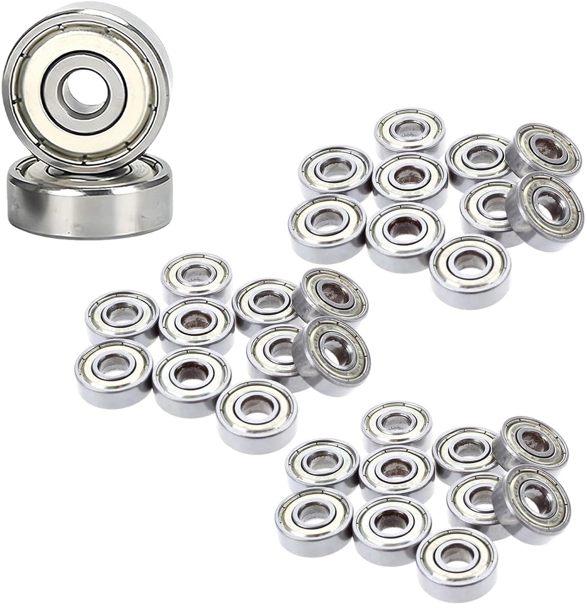 608zz kogellagers 30 stuks miniatuur diepgroefkogellagers roestvast staal ideaal voor skateboards shopvlot