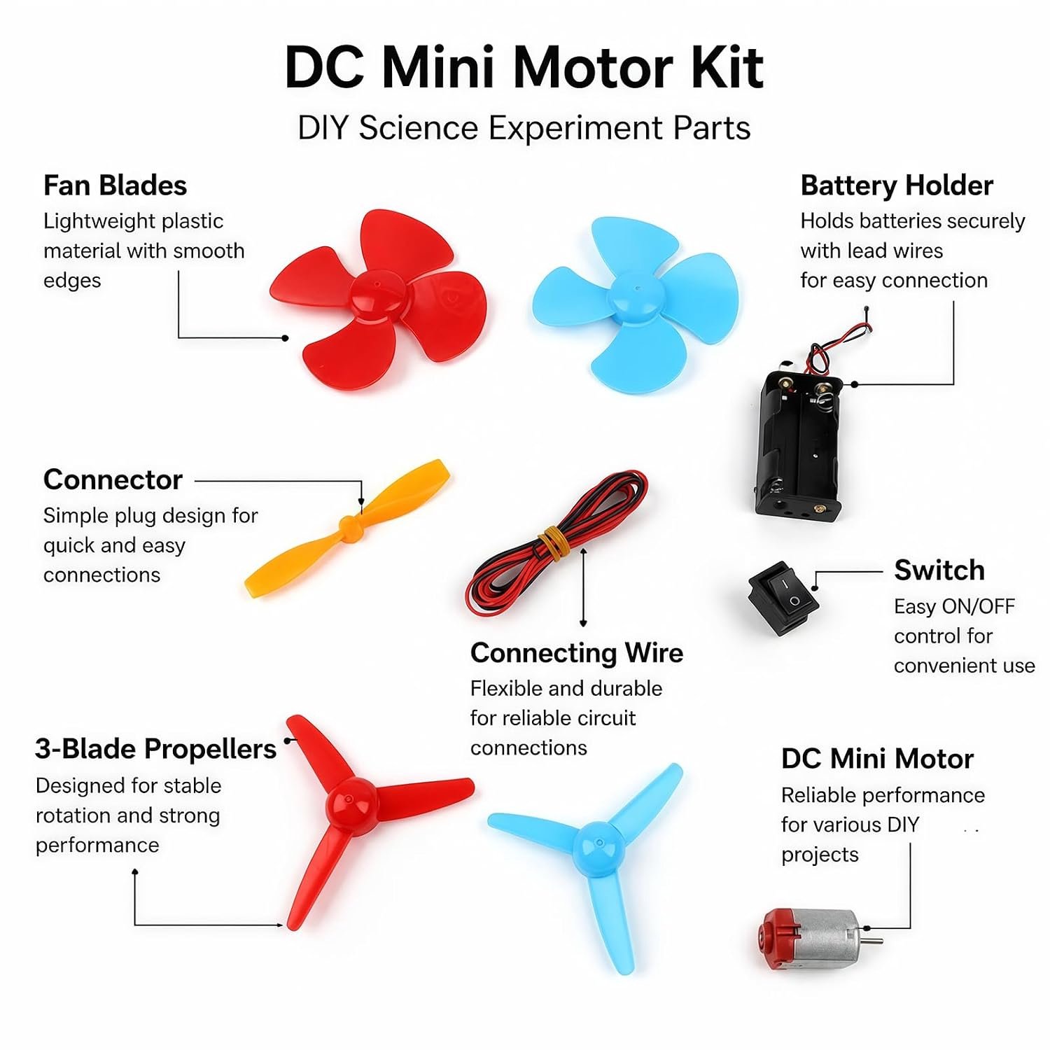 8 delige set dc mini motoren elektrische leerset rechthoekig educatieve mini motoren dc 1 5 3 v met 12000 15000 shopvlot