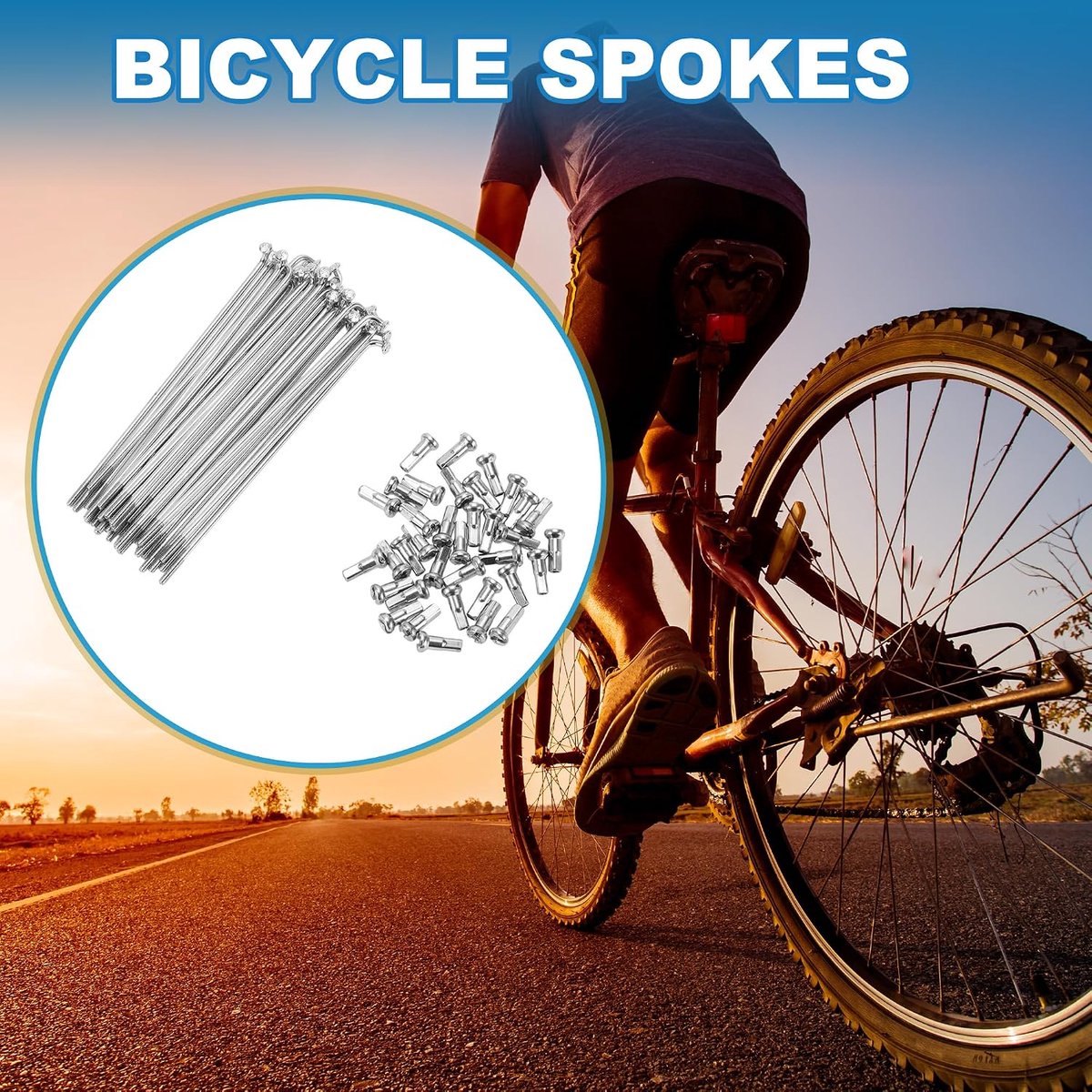ABSOPRO Fiets Bicycle Spaken 14G 95MM Mountainbike Spaken Koolstofstaal Zilveren Toon 36 Stuks Loopfiets kopen online