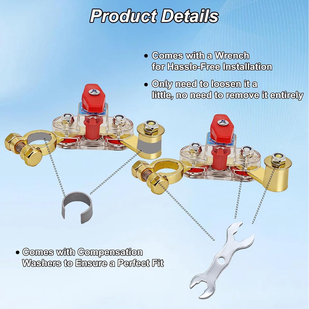 accu circuitonderbreker 12v 24v instelbaar koperconstructie betrouwbare stroomonderbreking shopvlot
