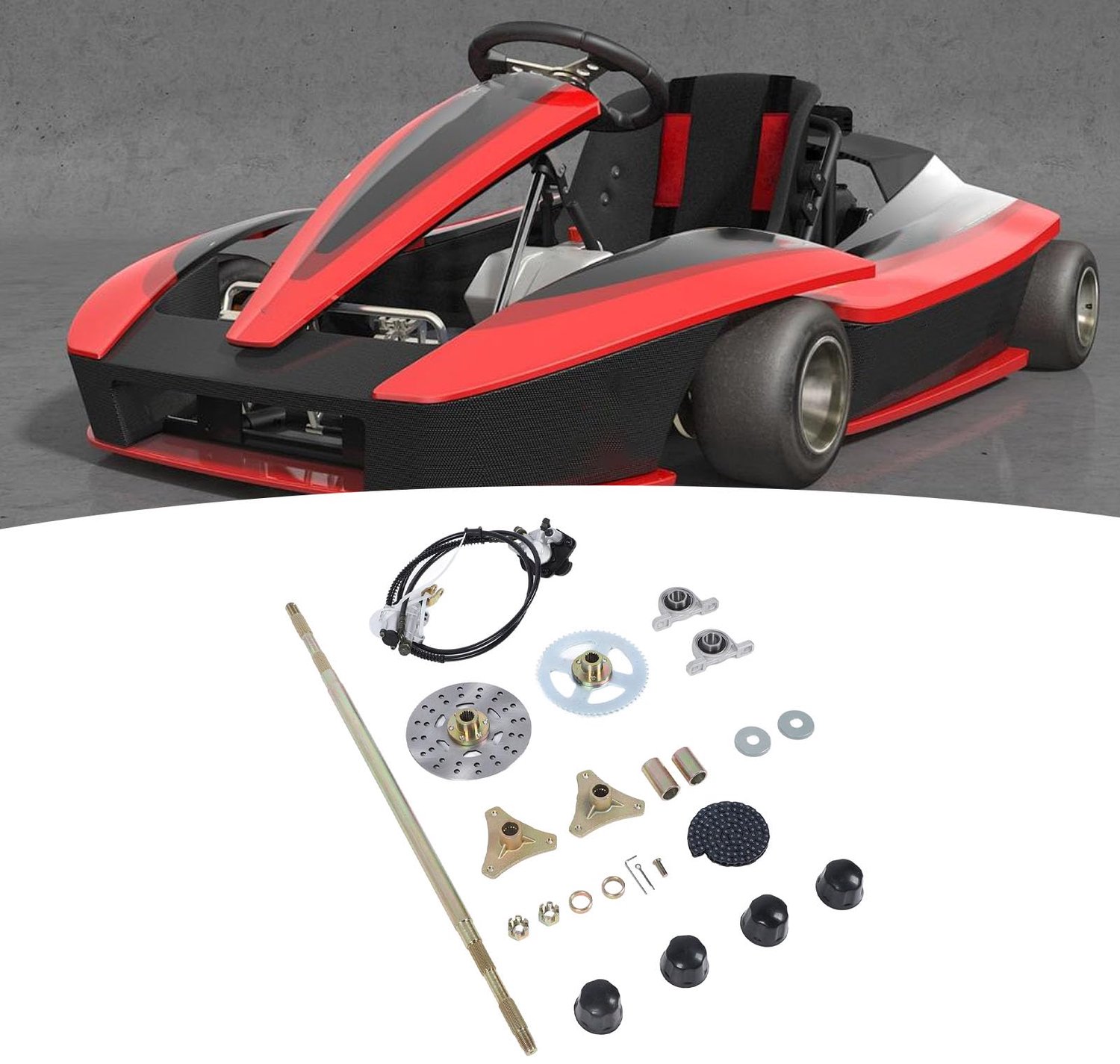 achteras kit 29 inch complete set voor drift trike go kart hoge sterkte metalen remcomponenten vervanging voor atv quads duurzaam en robuust