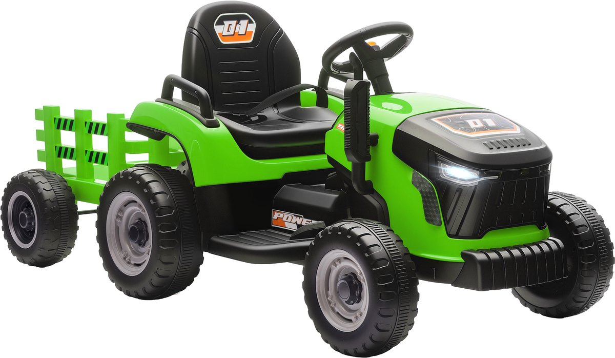 aiyaplay elektrische bouwauto pp 139x58x55cm groen