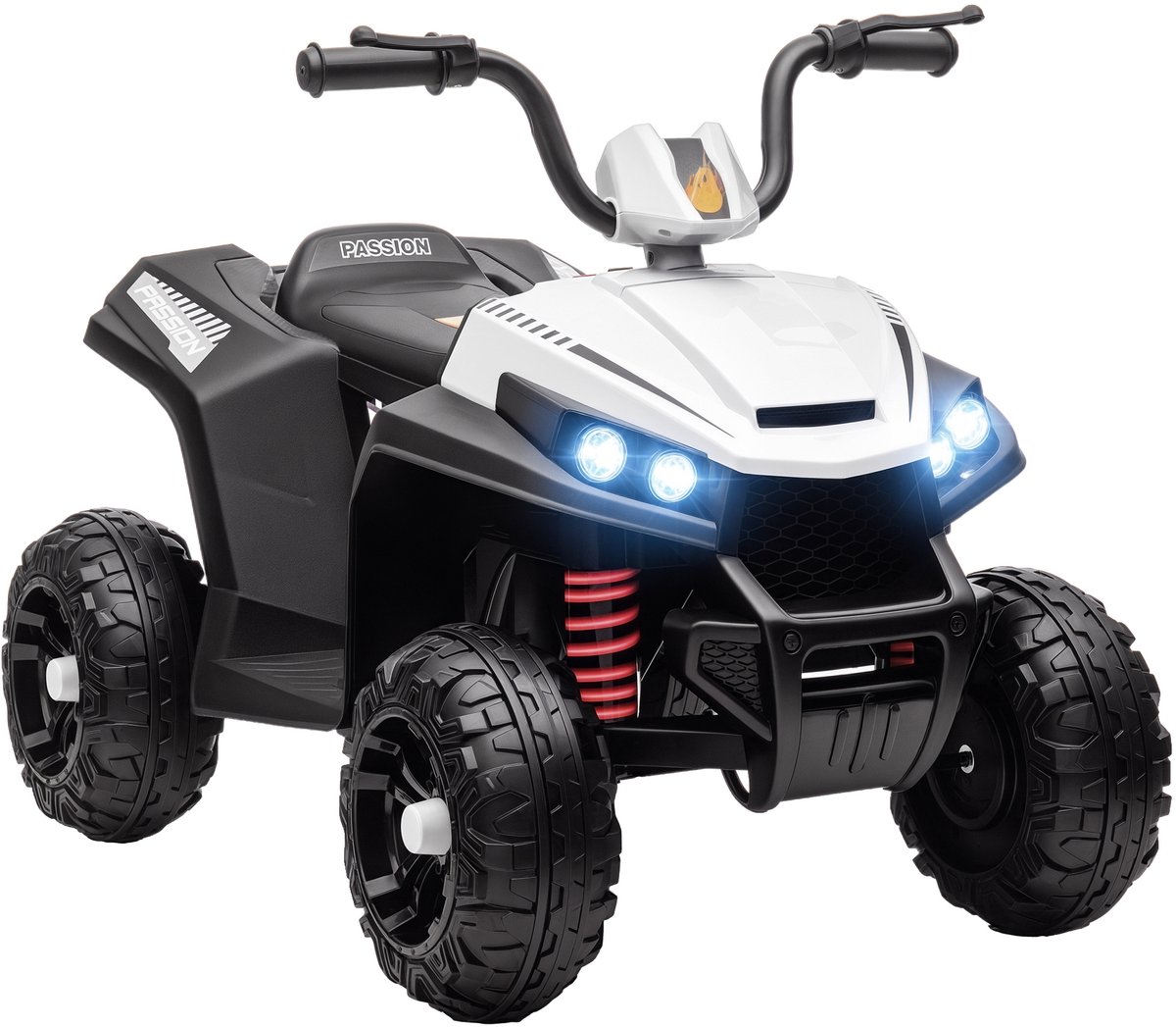 AIYAPLAY - Elektrische kinderauto - PP - 85x55,5x62cm - Wit Speelgoedaccuvoertuig kopen online