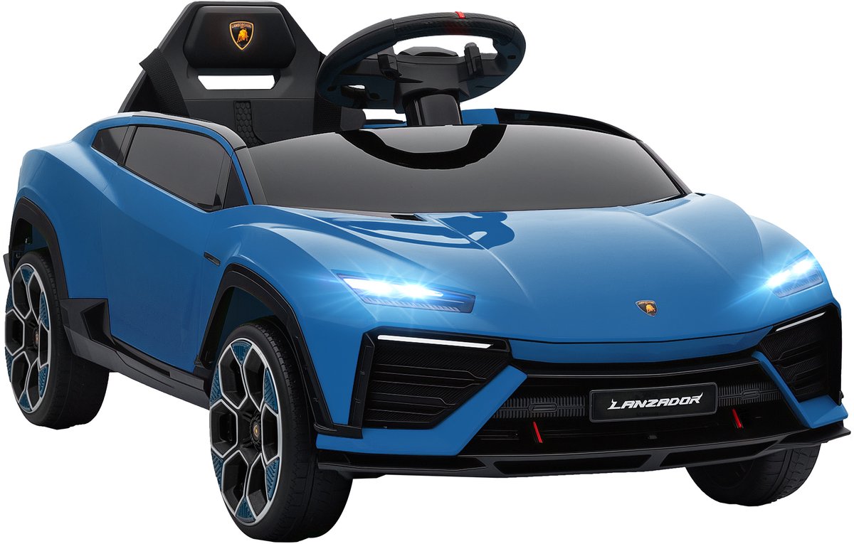 AIYAPLAY elektrische kinderauto - PP, staal - 101,5x49x43cm - blauw Speelgoedaccuvoertuig kopen online