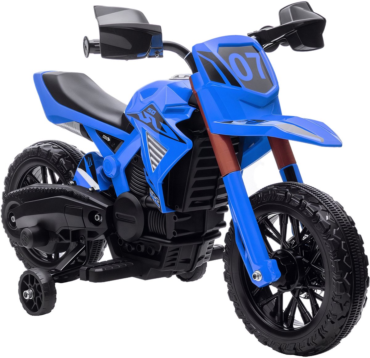 aiyaplay elektrische motorfiets kunststof 105x57x62cm blauw
