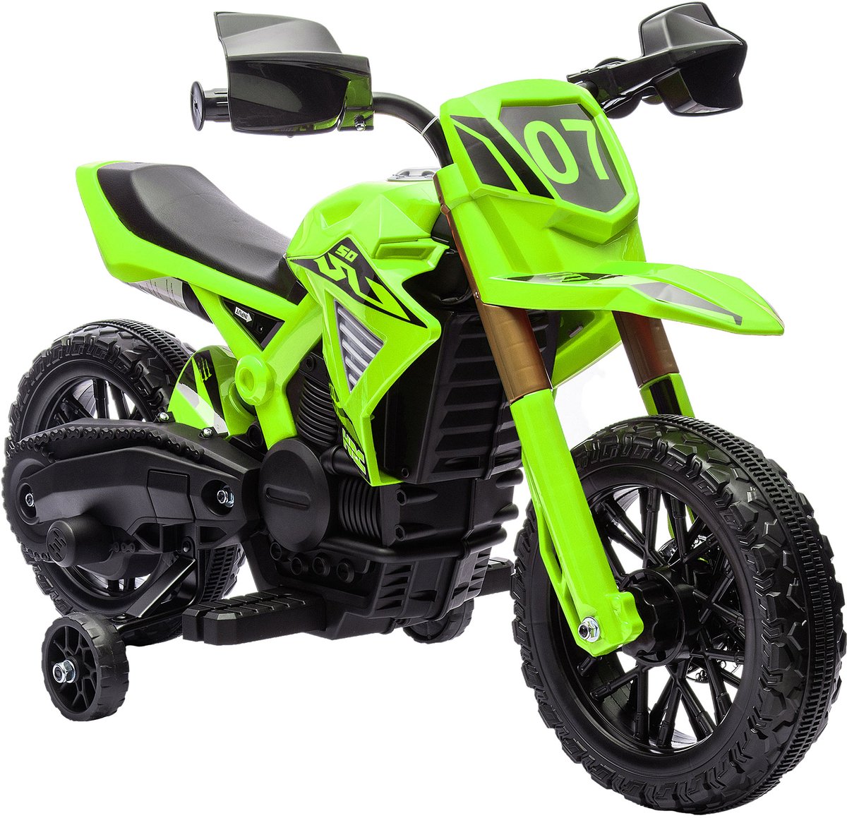 aiyaplay elektrische motorfiets kunststof 105x57x62cm groen