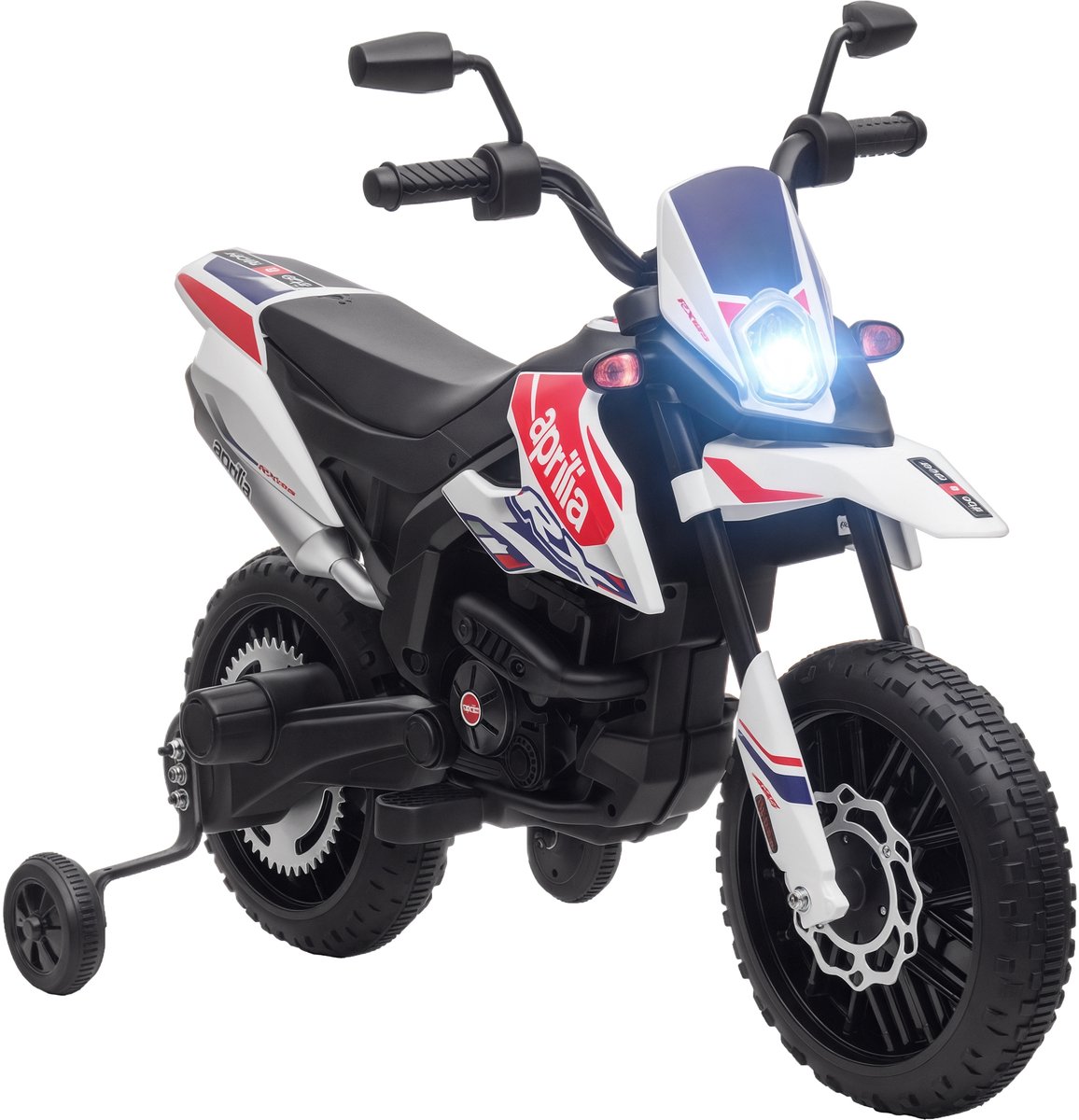 aiyaplay elektrische rijdende motorfiets pp 106 5 x 56 x 80 cm wit