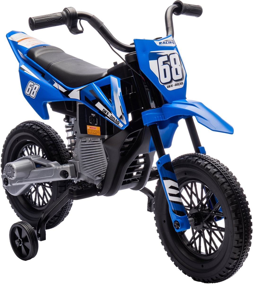 AIYAPLAY - Elektrische rijdende motorfiets - PP - 109,5 x 60 x 72,5 cm - Blauw Speelgoedaccuvoertuig kopen online
