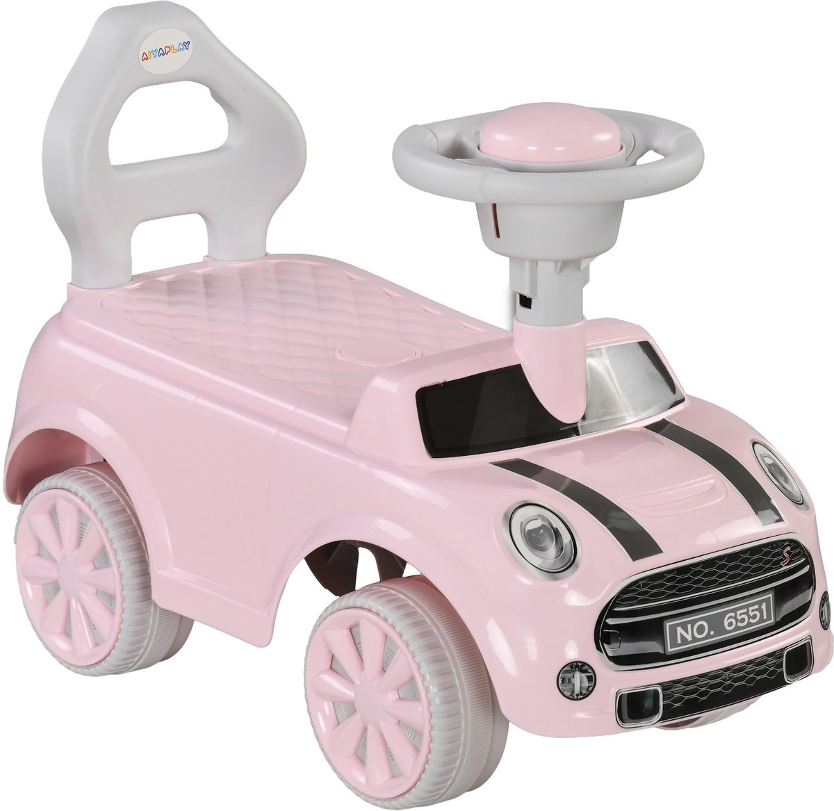 aiyaplay kinderglijbaanauto pp 53x25x35cm roze