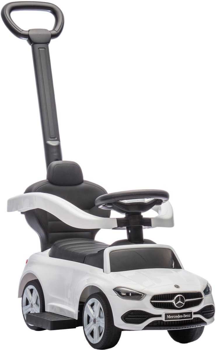 AIYAPLAY-Rijauto met schuifmechanisme-PP-91x40x83cm-Wit Loopauto kopen online