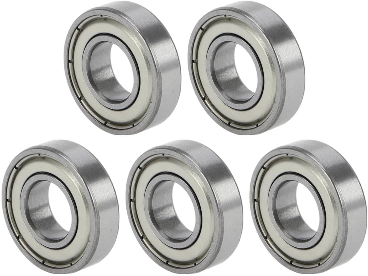 allecto deep groove ball bearings 10x22x6mm dubbel metalen seal geschikt voor scooter en skateboard pack van 5 hoge kwaliteit lagers
