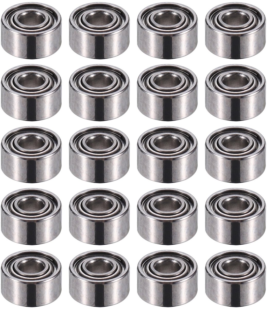allecto deep groove ball bearings 2x5x2 3mm 20 stuks zilverkleurig hoge kwaliteit geschikt voor diverse toepassingen model 682zz