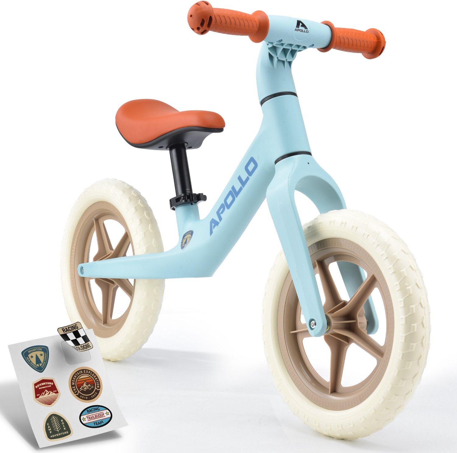 Apollo Trailbuddy Loopfiets 2 jaar - Slechts 2,2 kg - 12 inch lekvrije banden - Verstelbaar zadel - Jongens & Meisjes - Blauw Loopfiets kopen online