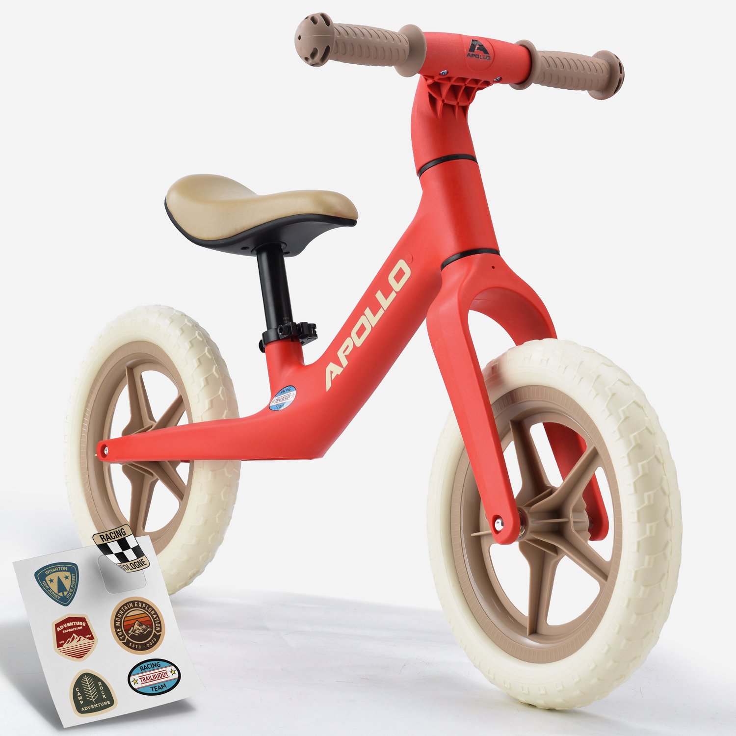 apollo trailbuddy loopfiets 2 jaar slechts 2 2 kg 12 inch lekvrije banden verstelbaar zadel jongens meisjes rood