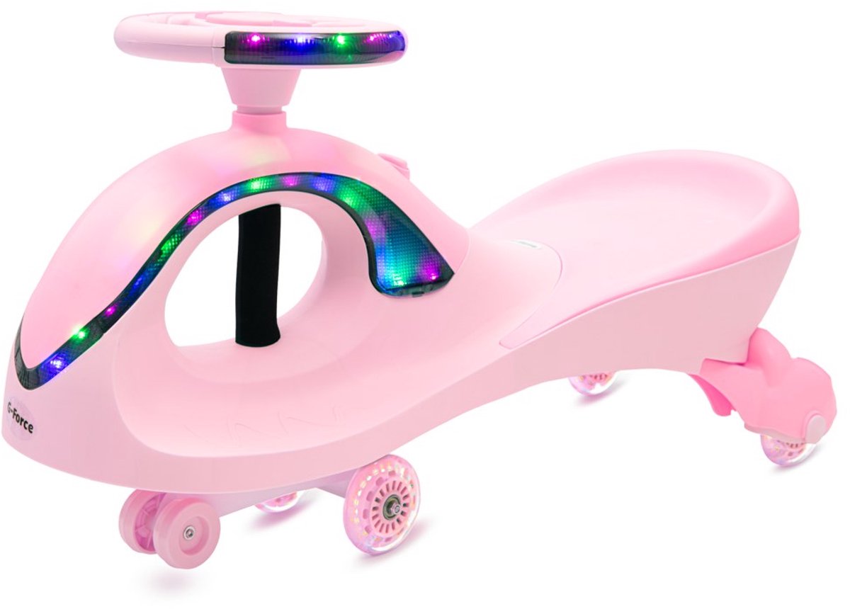 baby mix g force zwaartekracht loopauto met led roze