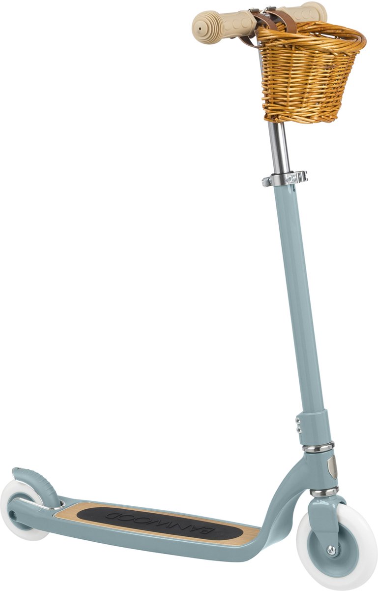 banwood maxi scooter kinderstep met mandje 6 jaar teal