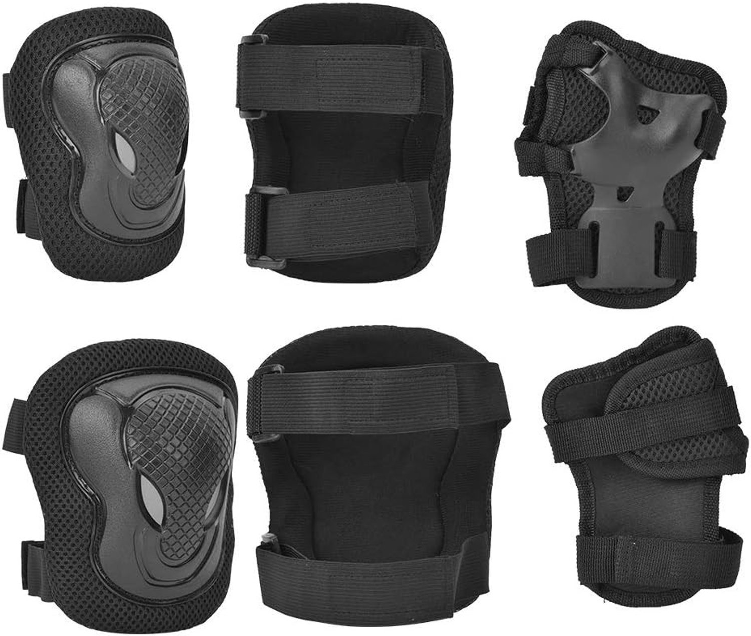 beschermende en ademend roller skate set met dikke kussens voor volwassenen en ijs skaters rood en zwart comfortabel en duurzaam
