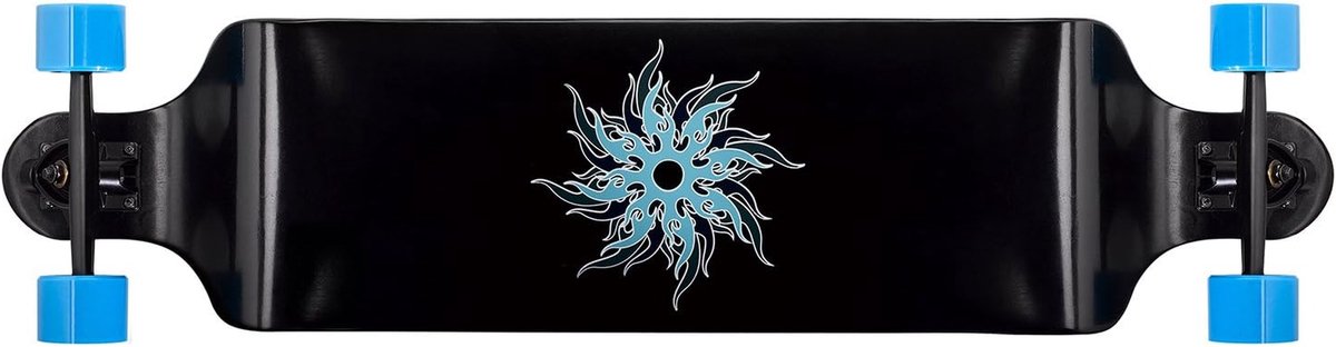 compleet longboard dropdown deck skateboarden en skaten wide lip urethaan wielen 41 inch blauw