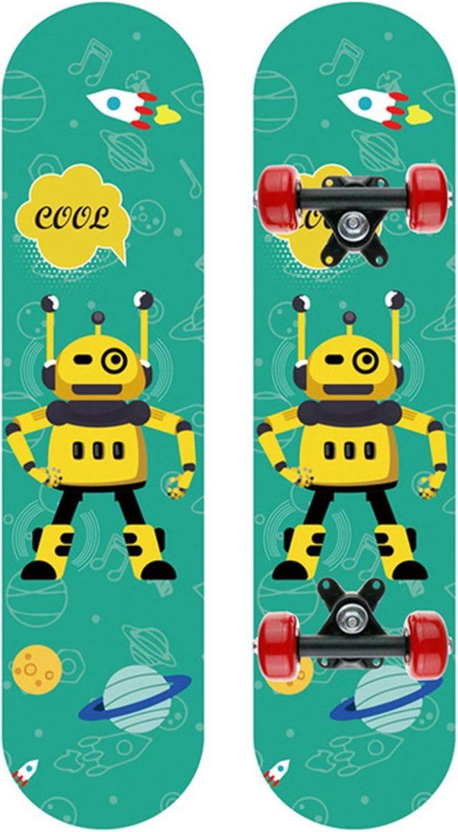 compleet skateboard beginner board straat tricks dubbele kick concave 23x6 inch robot design