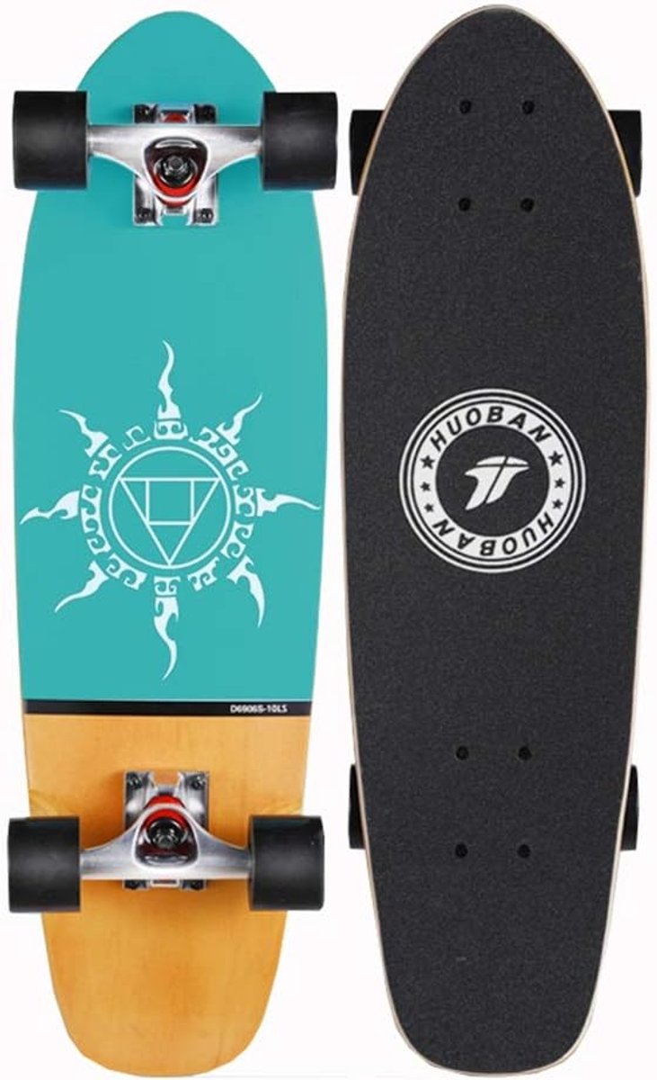 compleet skateboard cruiser board beginners skateboard straatrijden dubbele kicktail concave 71x20 cm kleur 2