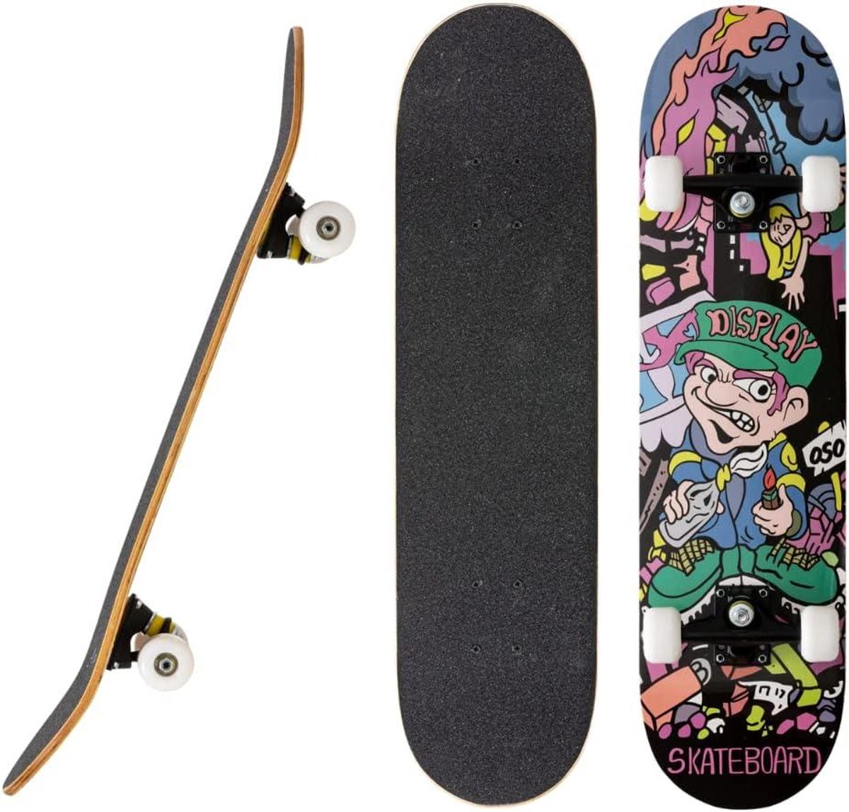 compleet skateboard cruiser board outdoor skate tricks 8 laags esdoorn dek 787 cm graffiti