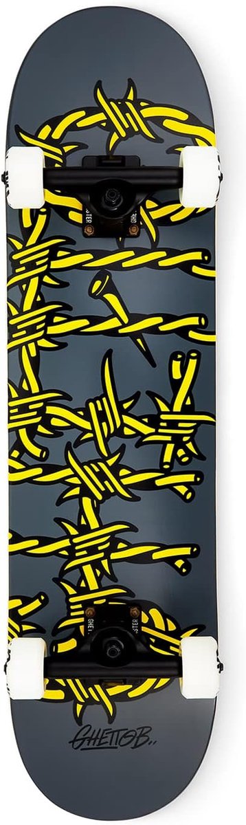compleet skateboard skate board straat tricks lichtgewicht trucks 7 87 inch grijs