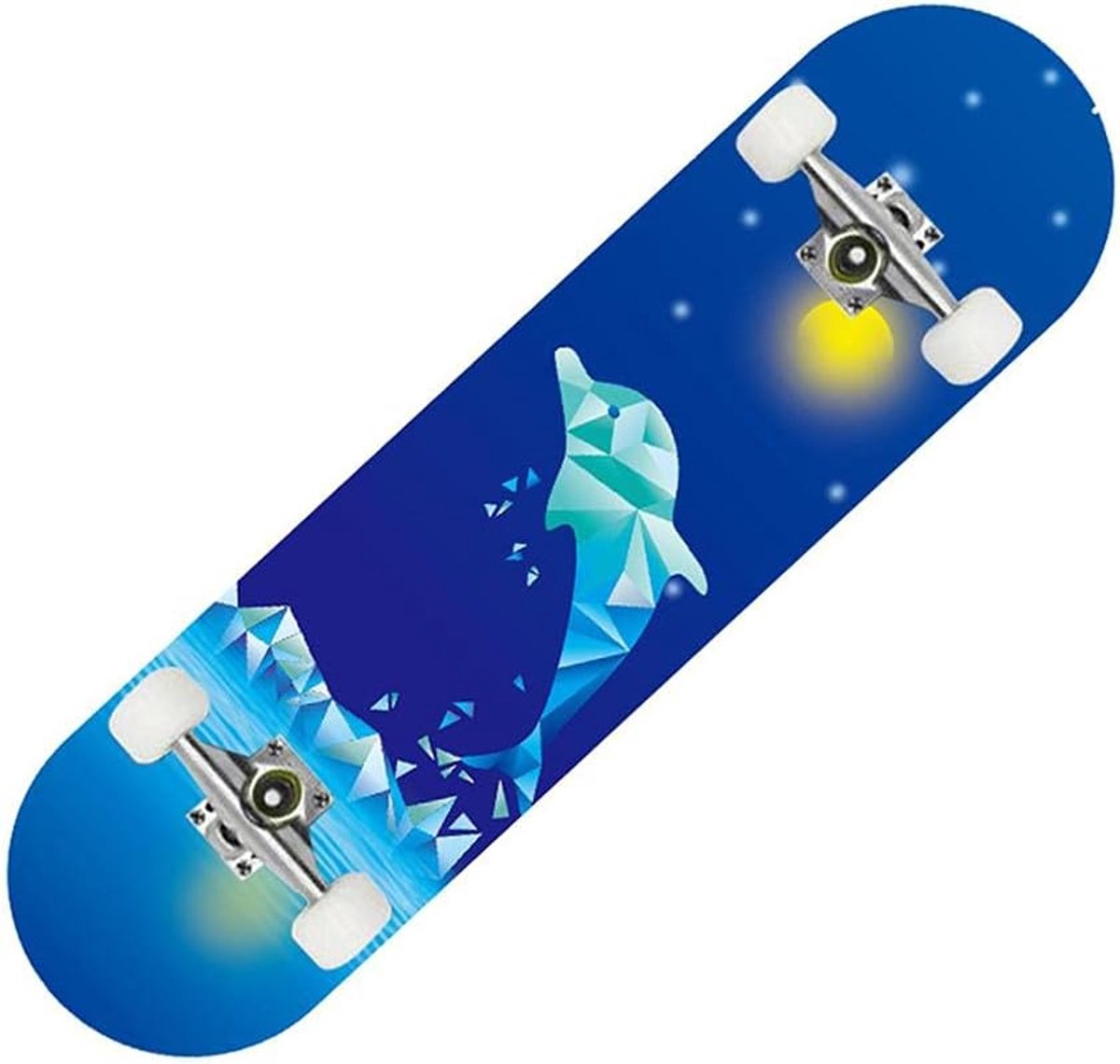 Compleet Skateboard - Trick Board - Street Tricks - 8-Laags Esdoorn Deck - 31x8 Inch - Zwart Skateonderdeel kopen online