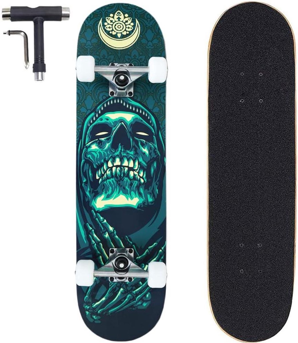 compleet skateboard trickboard skate stunts uitvoeren dubbele kick concave 31x8 inch grafisch