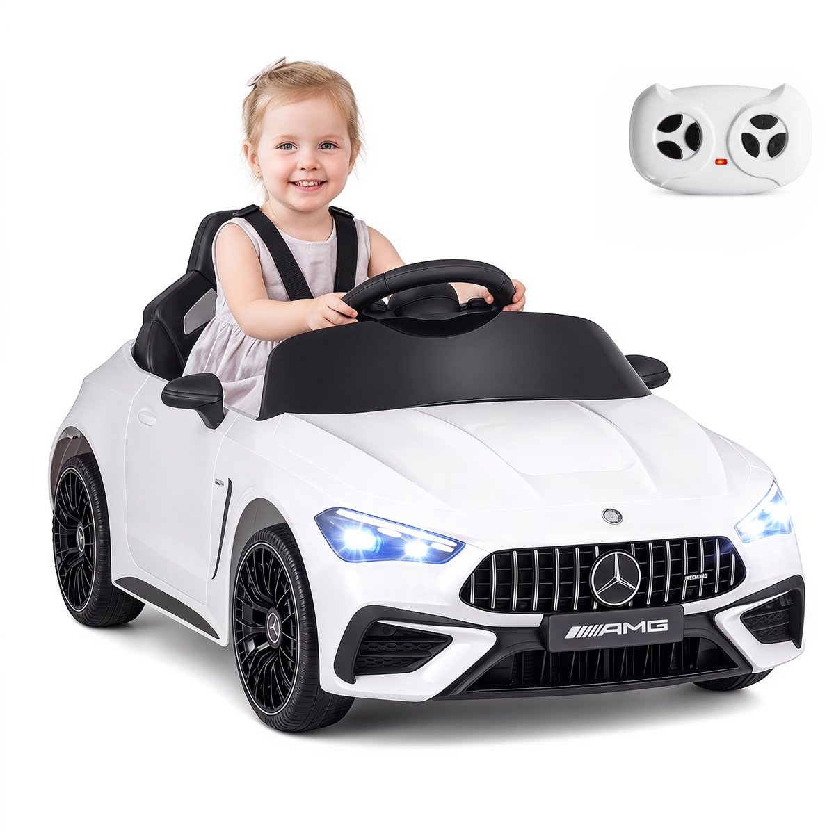 costway 12 v elektrische auto voor kinderen mercedes amg kinderauto met
