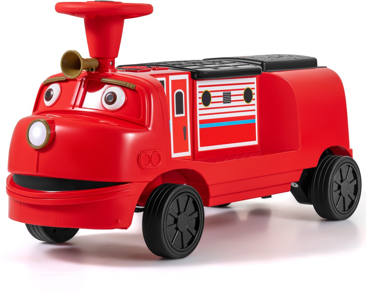 costway elektrische auto voor kinderen 12 v elektrische kinderauto met 2 zitplaatsen rood