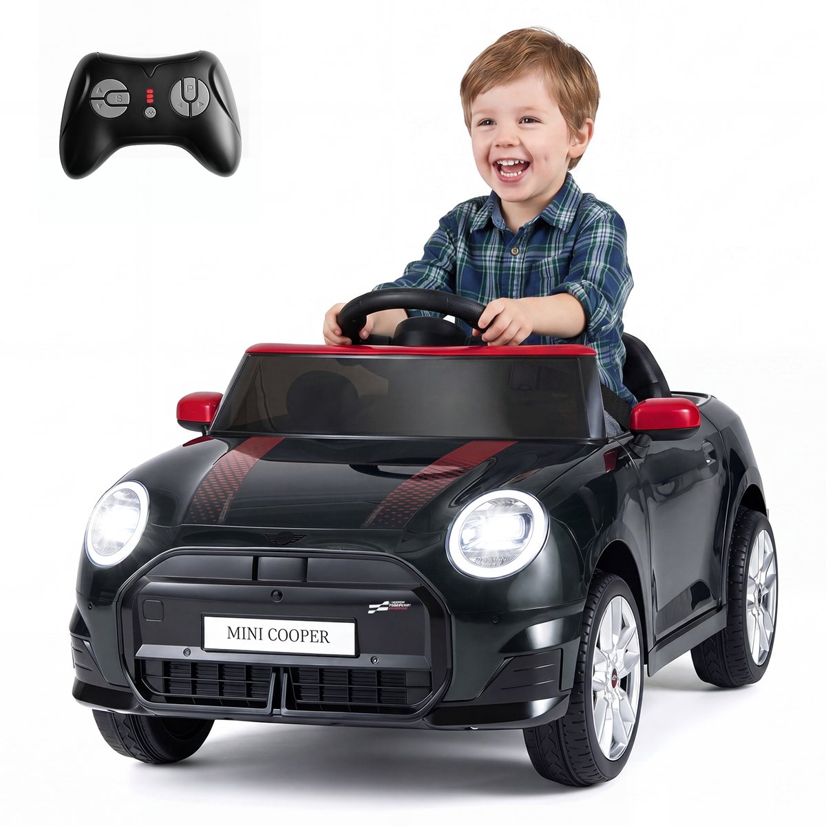 COSTWAY Kinderauto 12 V in BMW mini-design, elektrische auto voor kinderen (zwart) Speelgoedaccuvoertuig kopen online