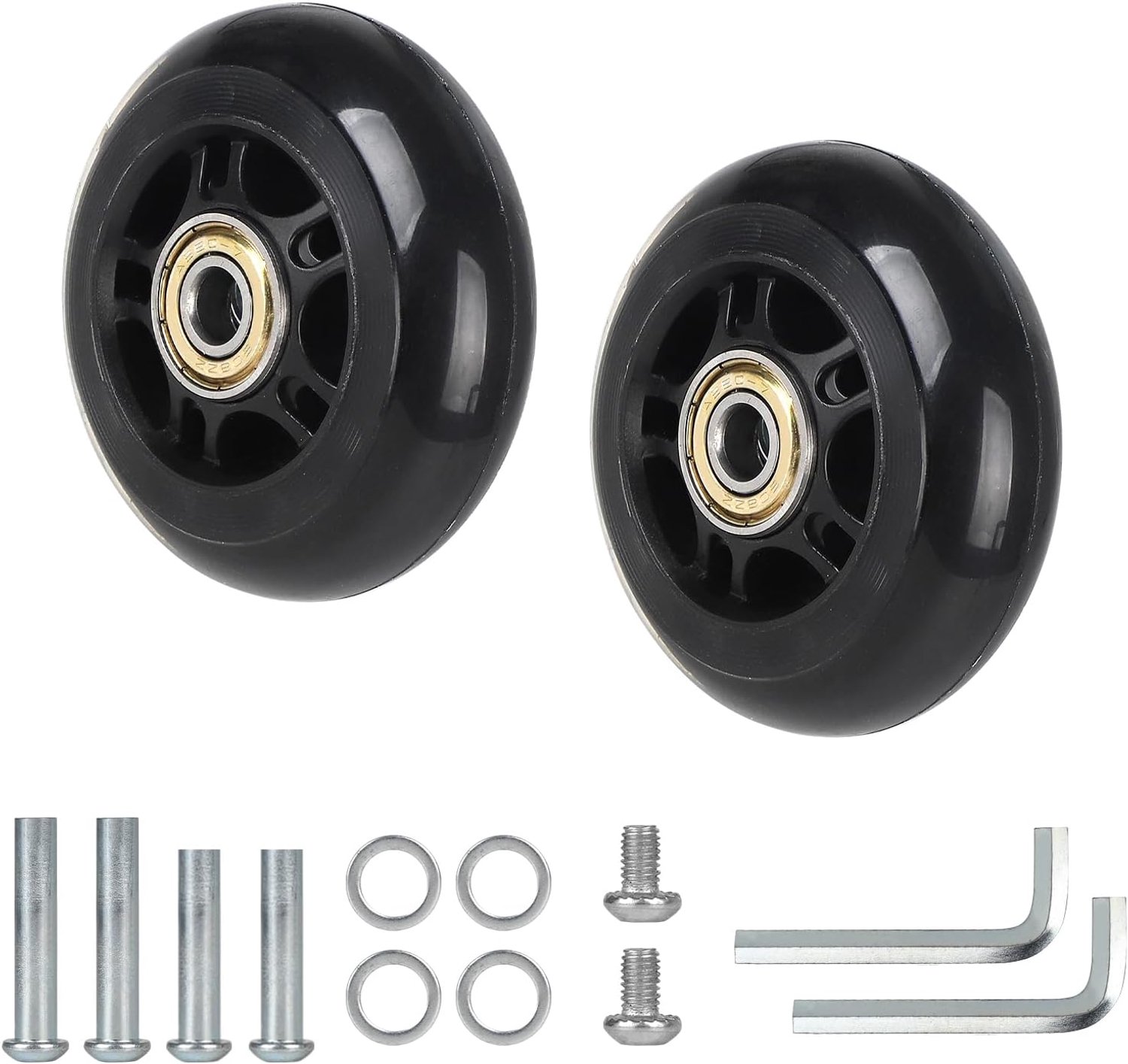 cprosp set of 2 replacement wheels for suitcase 70 x 24 mm luggage replacement wheels suitcase wheels rubber shopvlot