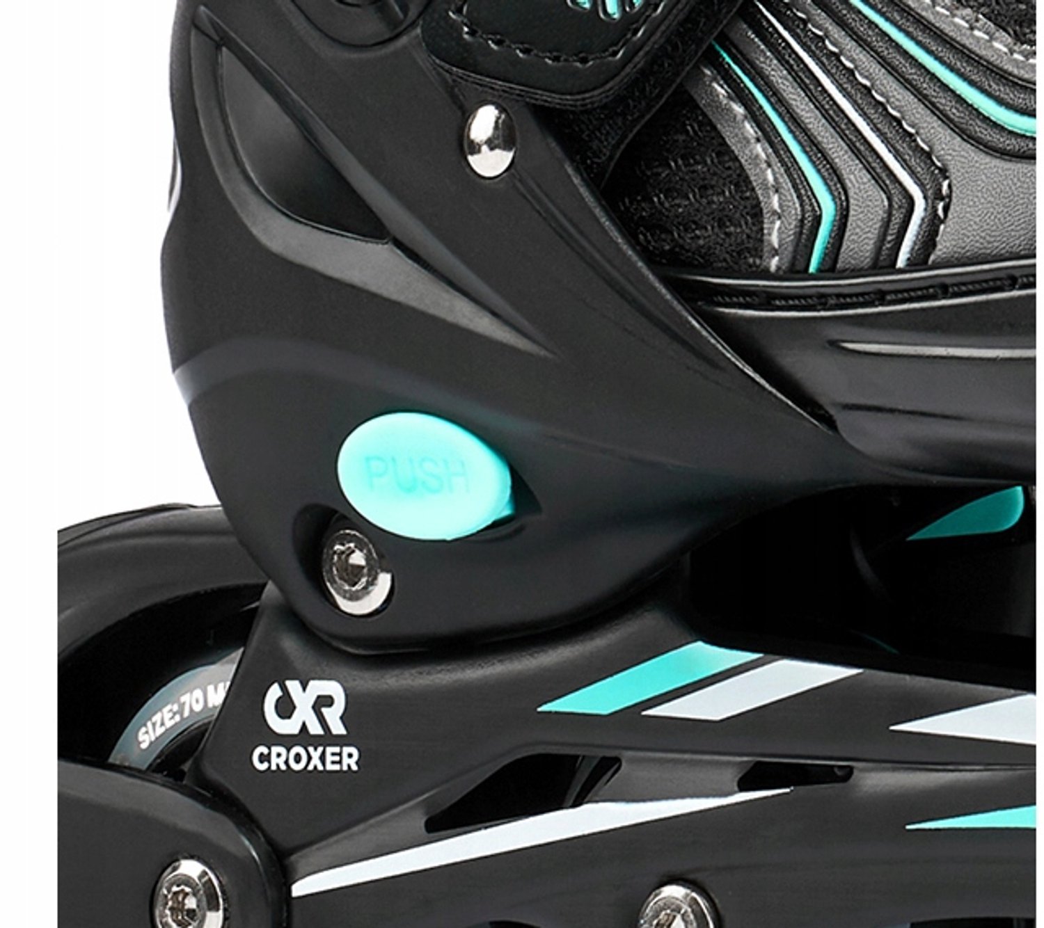 croxer optima inline skates zwart mint maat 35 38 verstelbaar