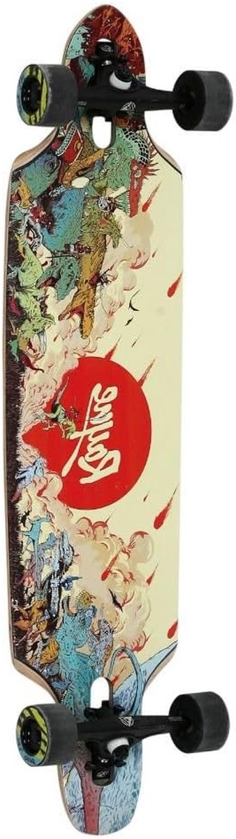 cruiser longboard carving board straat cruisen drop through 96 5 cm multicolor
