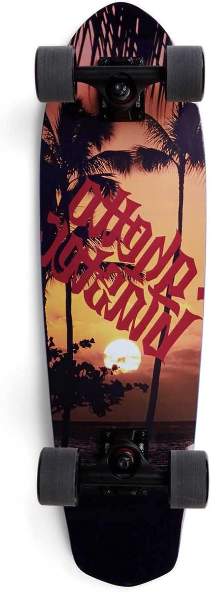 cruiser skateboard stadsplank stadstransport 7 laags esdoorn dek 71 x 23 cm tropisch
