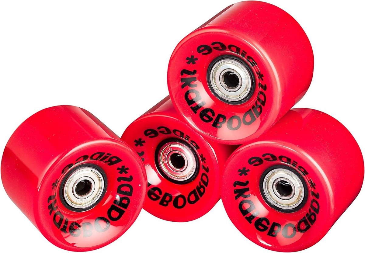 Cruiser Skateboard Wielen - Skateboard Onderdelen - Straat Cruisen - Zacht PU Materiaal - 59 mm - Rood Skateonderdeel kopen online
