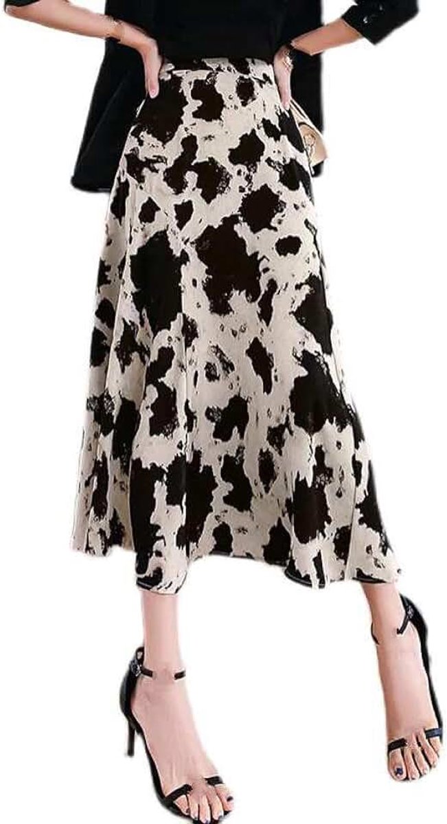 damesrok met hoge taille zomermode gepersonaliseerde rok met luipaardprint elegante veelzijdige rok met grote zoom modieuze huidvriendelijke zachte a lijn rok leopard s