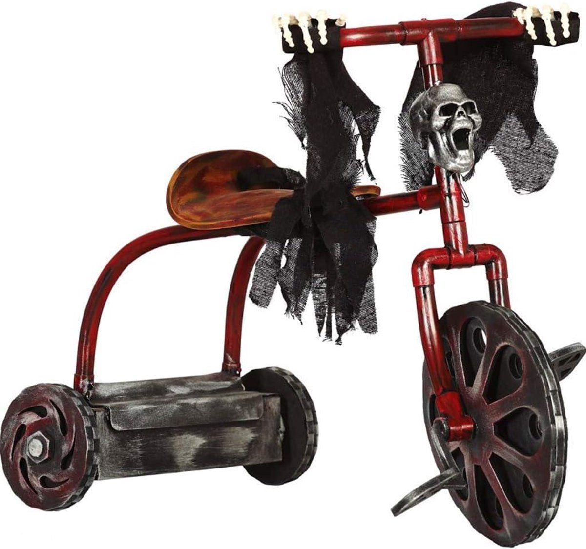 driewieler halloween accessoire feestversiering thema decoratie 40 x 40 x 3 cm zwart