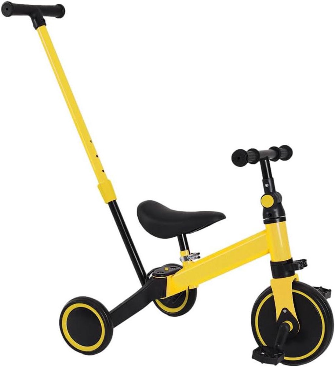 Driewieler Kinderen - Loopfiets - Leren Fietsen - 3-in-1 Ontwerp - 1 tot 5 Jaar - Geel Driewieler kopen online
