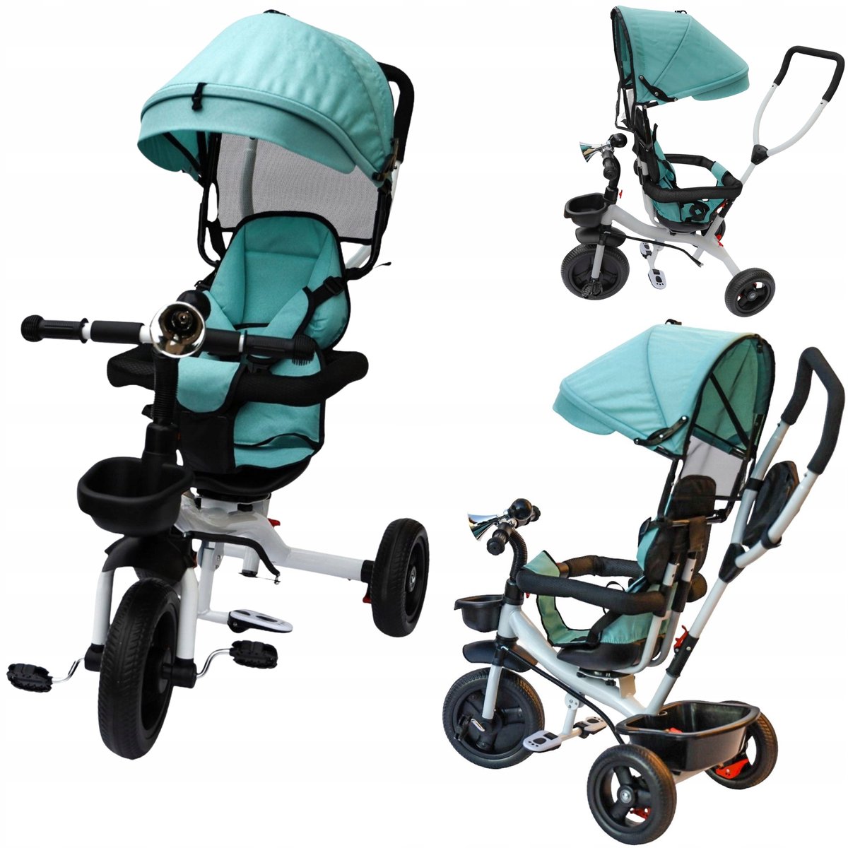 Driewieler Kinderfiets 360° Draaibaar Zadel Vrije Wielen EVA Driewieler kopen online